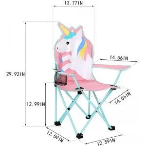 kids-kaboer-unicorn-outdoor-folding-lawn-camping-chair-with-cup-holder-2