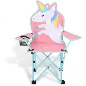 kids-kaboer-unicorn-outdoor-folding-lawn-camping-chair-with-cup-holder