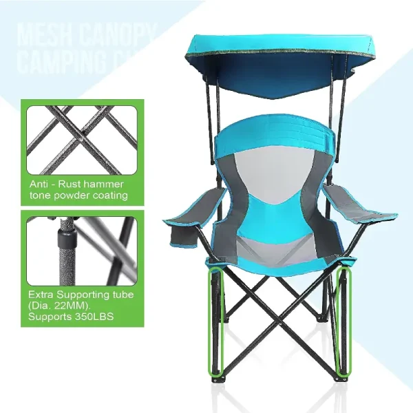 alpha-camp-enamel-blue-heavy-duty-canopy-camping-chair-sunshade-with-cup-holder-4