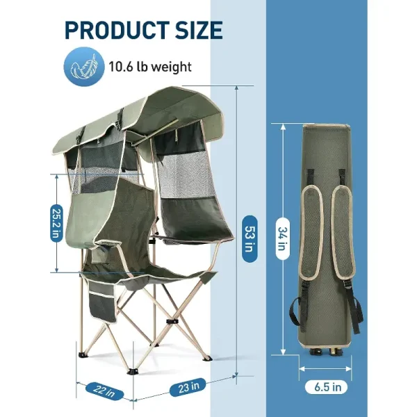 docusvect-heavy-duty-folding-beach-camping-chair-with-shade-canopy-for-adults-supports-330-lbs-2