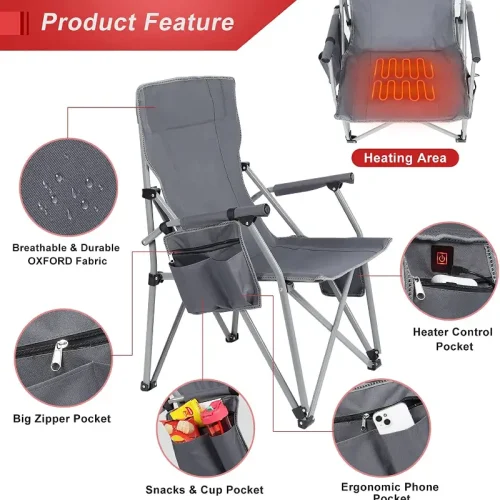 firstE-portable-folding-heated-lawn-camp-chair-with-armrest-3