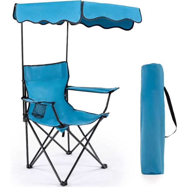 rotinyard-heavy-duty-folding-portable-beach-camping-chair-with-canopy-shade-support-330-lbs-1-2