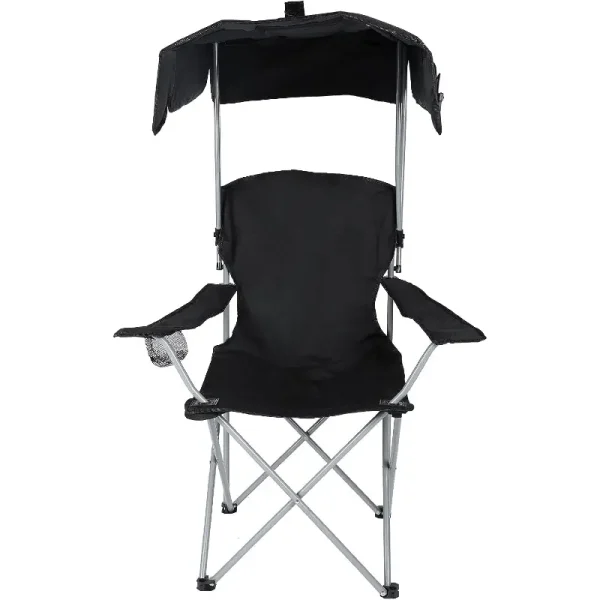 SSOA Canopy Folding Beach Camping Chair with Sunshade And Cup Holder Supports 330 LBS